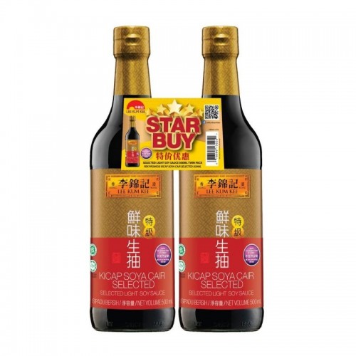 LKK SELECTED LIGHT SOY SAUCE 2 X500ML