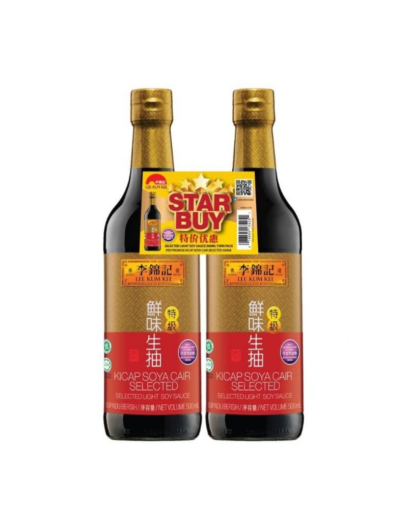 LKK SELECTED LIGHT SOY SAUCE 2 X500ML