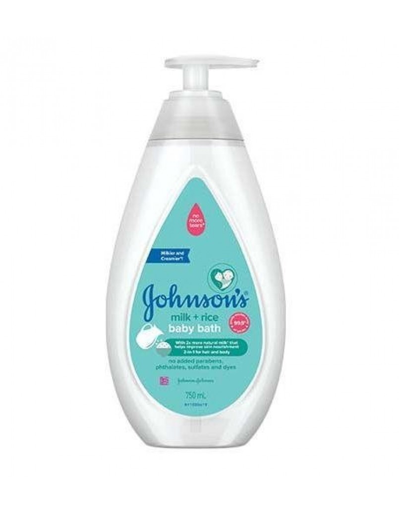 JOHNSON'S BABY BATH MILK+RICE 750ML BOTTLE