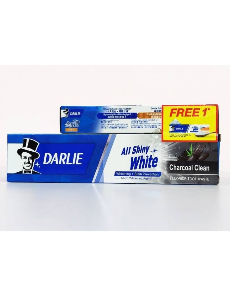 DARLIE ALL SHINY WHITE (CHARCOAL) 140G+40G