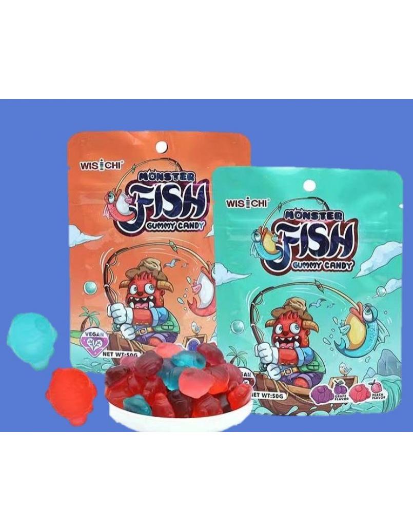 WISICHI MONSTER FISH GUMMY CANDY 50G