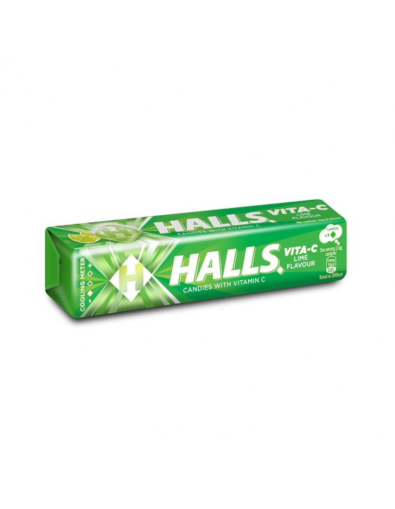 HALLS VITA-C LIME 150G