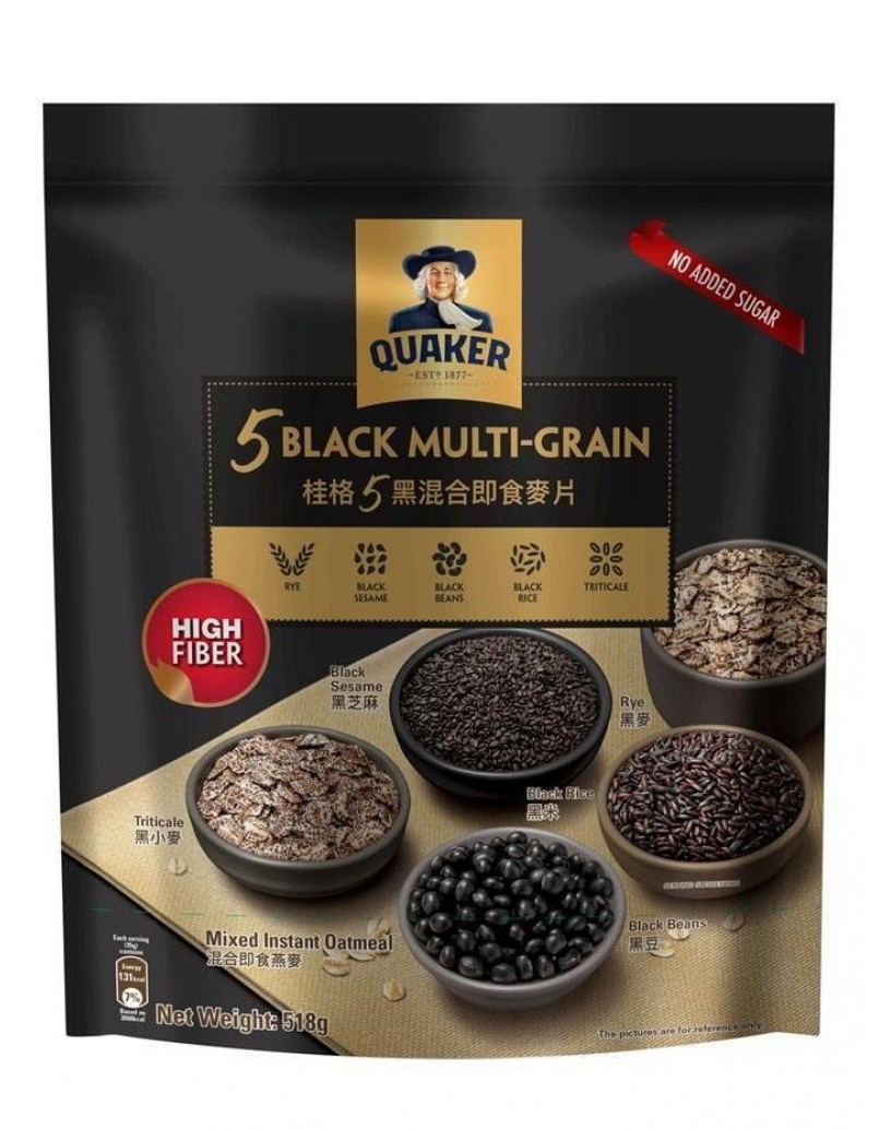 QUAKER FIVE BLACK MULTIGRAIN 518G