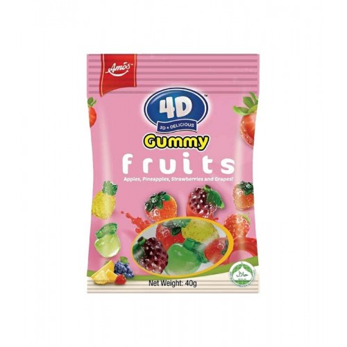 AMOS 4D GUMMY FRUITS 40G