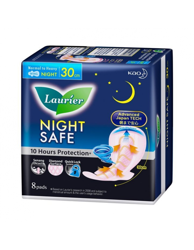 LAURIER NIGHT SAFE WINGS ULTRA 30CM 8'S