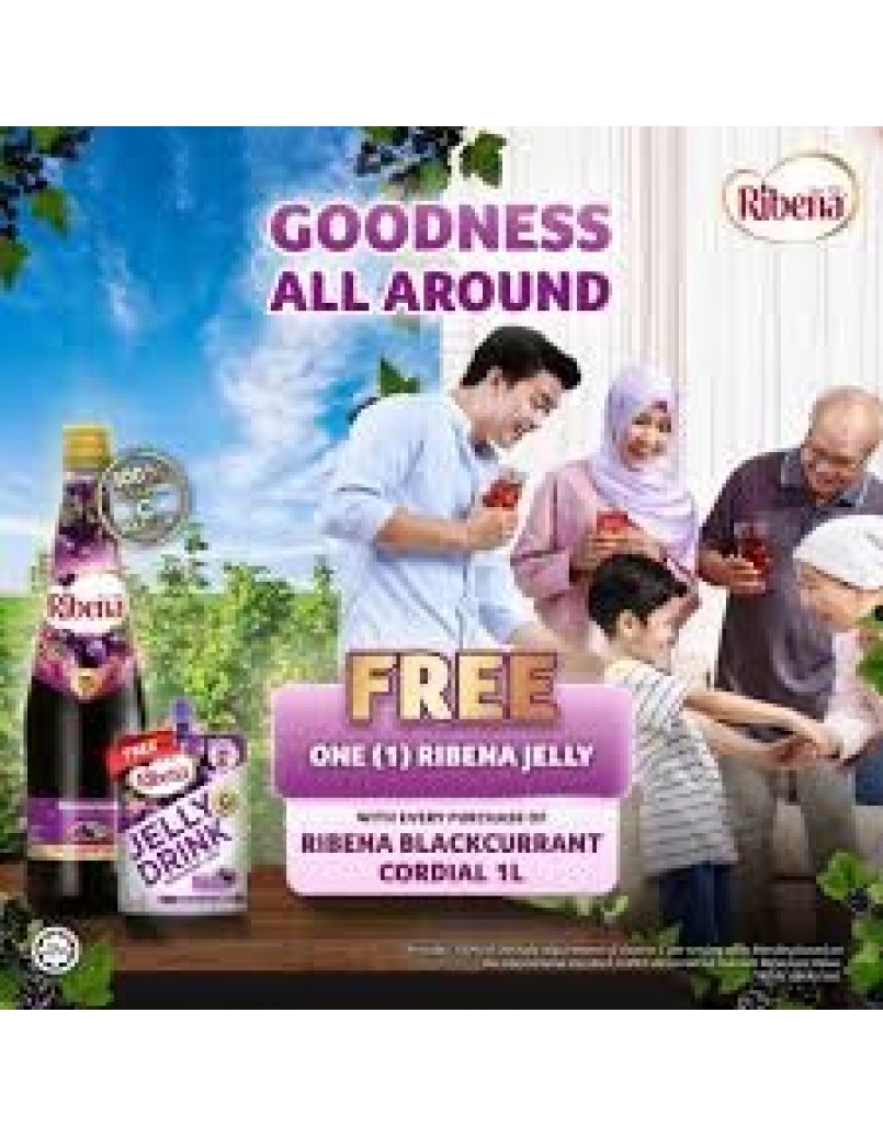 RIBENA BLACKCURRANT 1L(FOC JELLY)