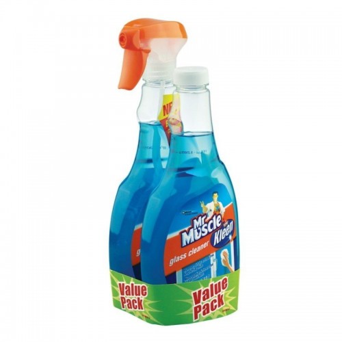 MR MUSCLE GLASS CLEANER REG 2 X500ML