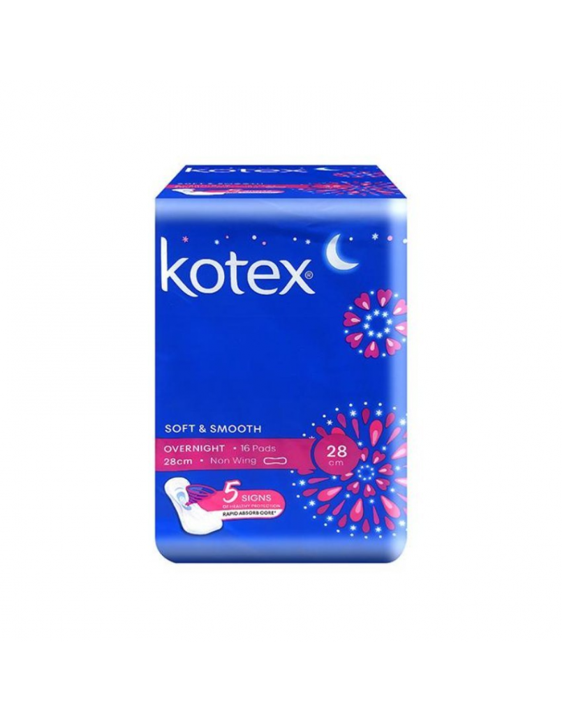 KOTEX S&S OVERNIGHT 28CM N/WINGS 16'S