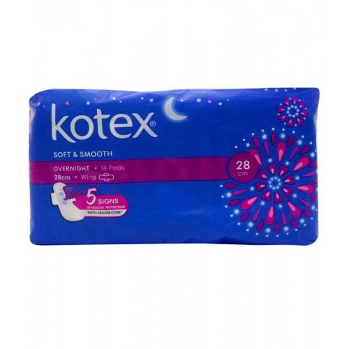 KOTEX S&S OVERNIGHT 28CM WINGS 14'S