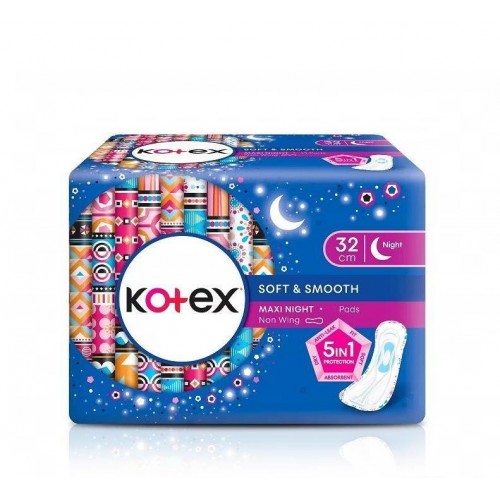 KOTEX S&S OVERNIGHT 32CM N/WINGS 7'S