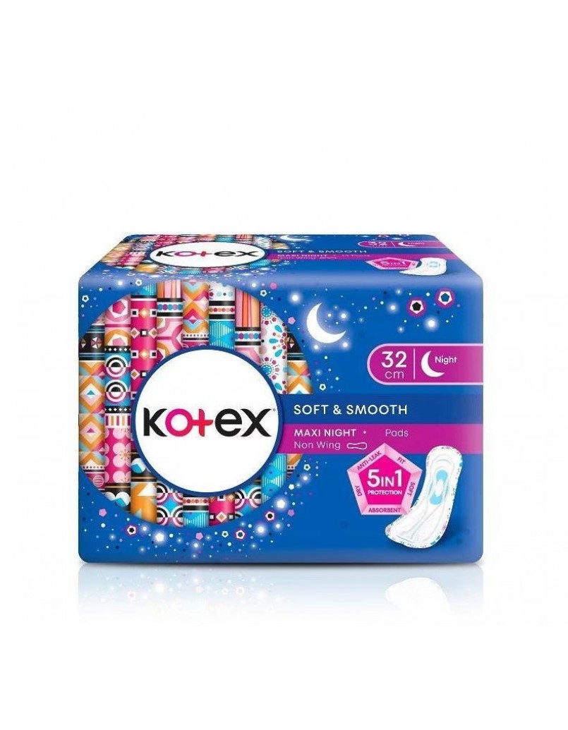 KOTEX S&S OVERNIGHT 32CM N/WINGS 7'S