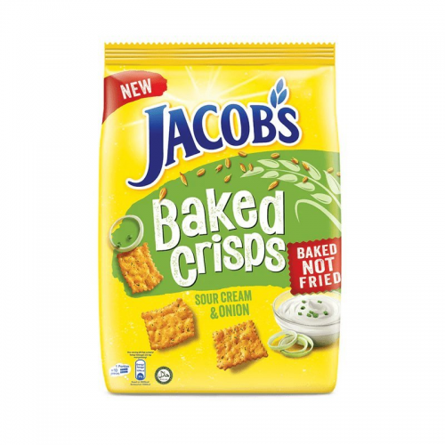 JACOBS BAKED CRISPS SOUR CREAM 229G