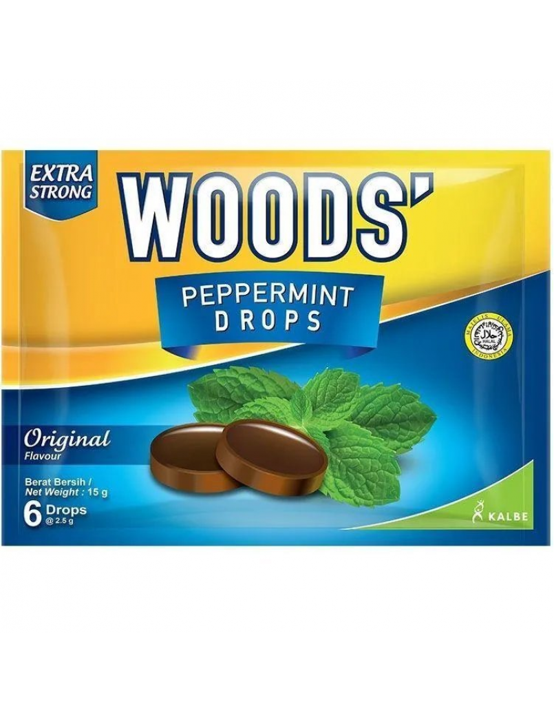 WOOD'S PEPPERMINT DROPS (ORG) 6'S