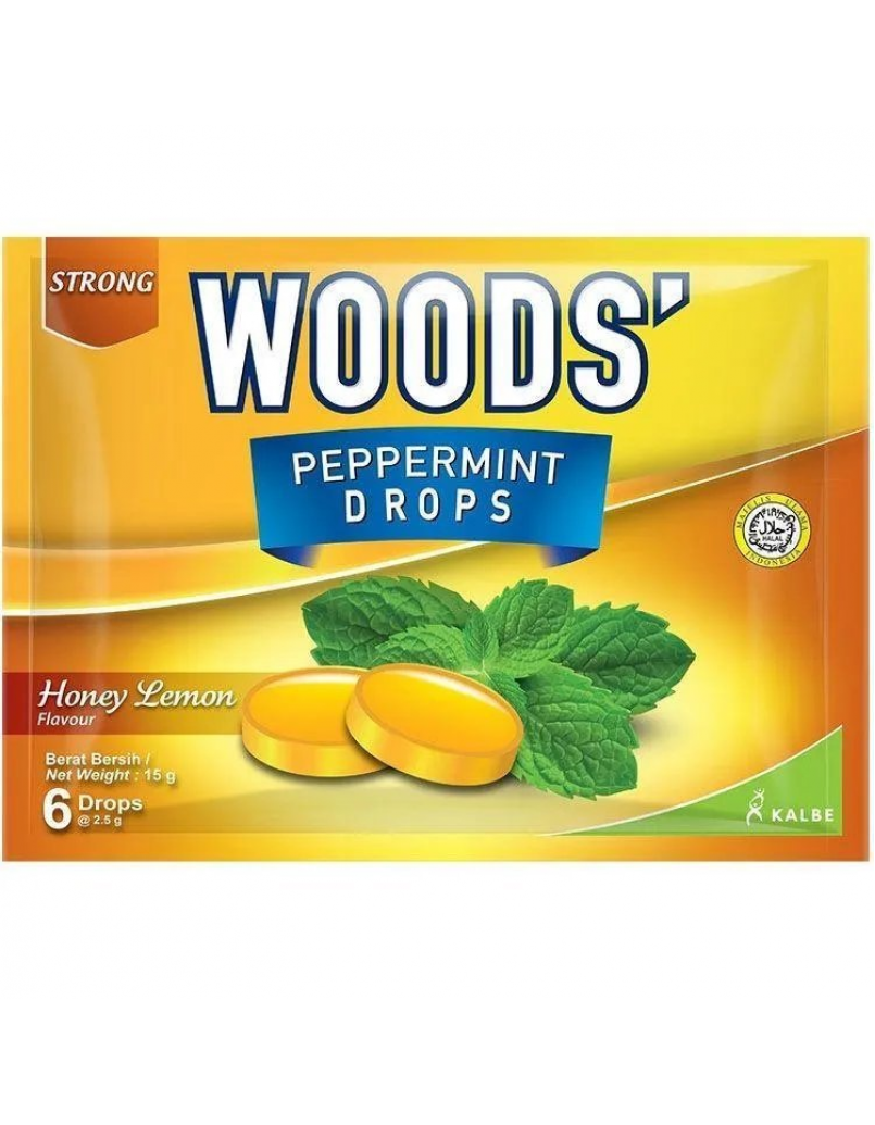 WOOD'S PEPPERMINT DROPS (LEMON) 6'S