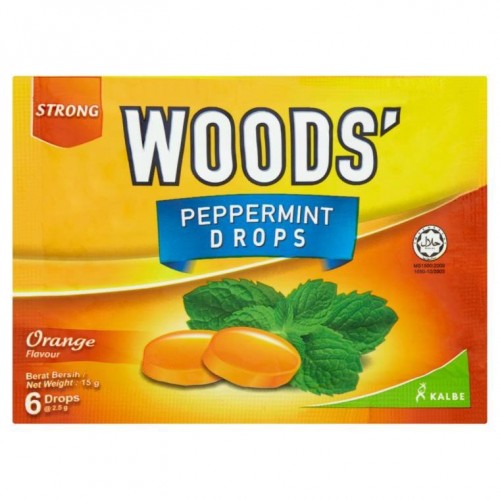 WOOD'S PEPPERMINT DROPS (ORANGE) 6'S