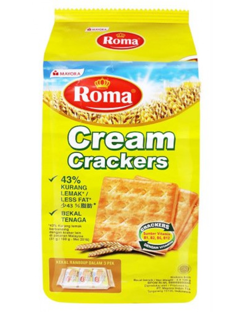 ROMA CREAM CRACKERS 3 X135G