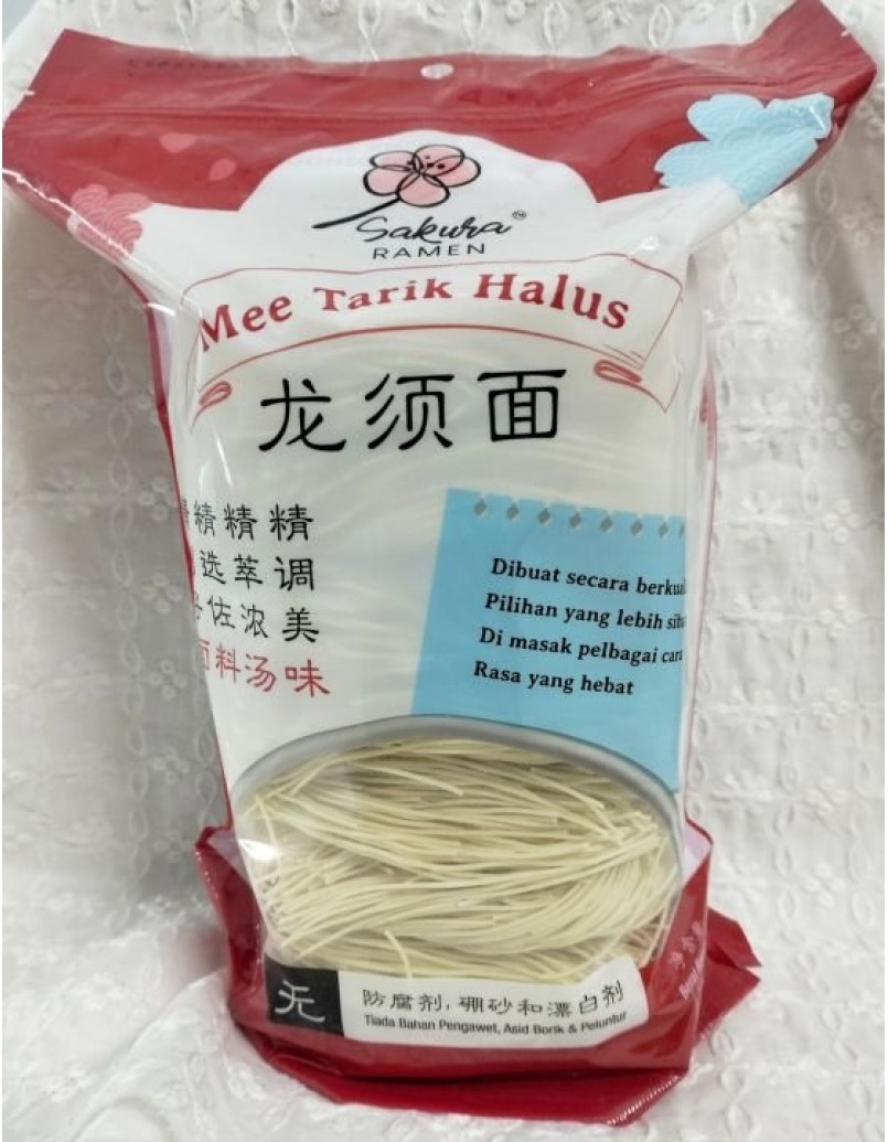 SAKURA YUEN TUNG DRAGON BEARD NOODLE 龙须面 500G