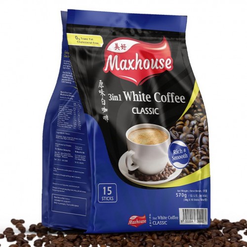 MAXHOUSE 3IN1 WHITE COFFEE CLASSIC 15 X38G