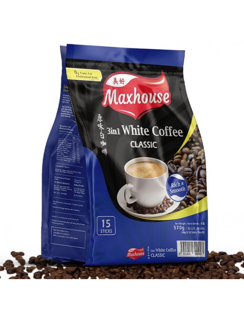 MAXHOUSE 3IN1 WHITE COFFEE CLASSIC 15 X38G