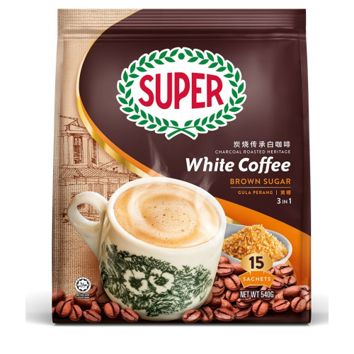 SUPER WHITE 3IN1 BROWN SUAGR 15 X33G