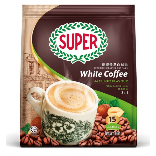 SUPER WHITE 3IN1 HAZELNUT 15 X33G