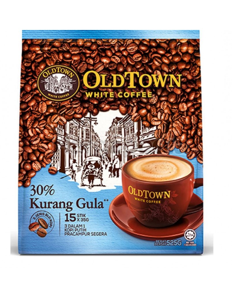 OLD TOWN 3IN1 WHITE CFE(SMOOTH LESS SUGAR) 15 X25G