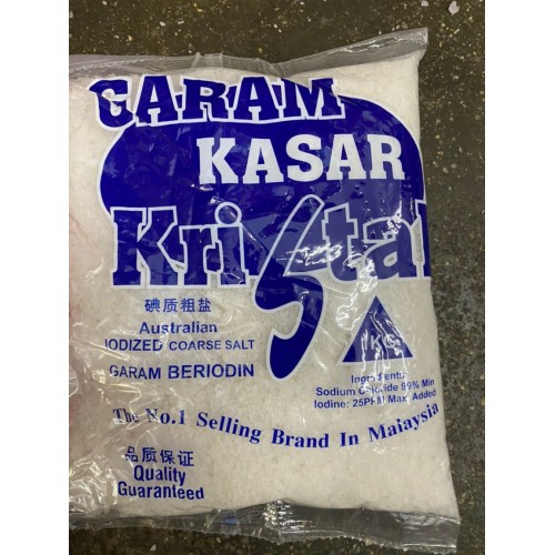 CAP KRISTAL IODISED COARSE SALT 1KG