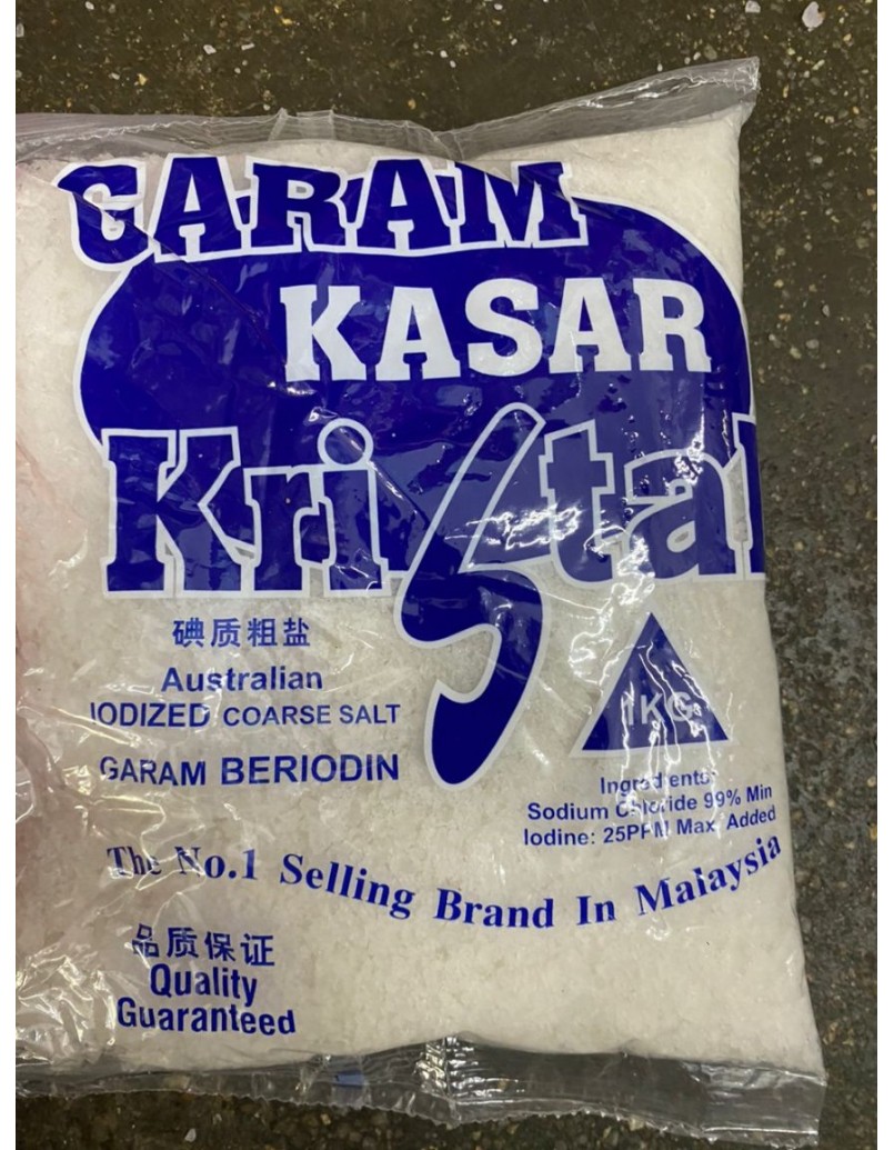 CAP KRISTAL IODISED COARSE SALT 1KG