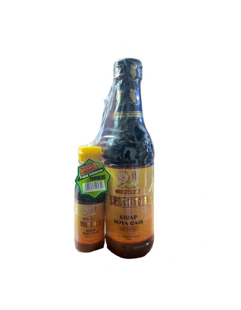 GOLDEN BABY PREMIUM LIGHT SOYA SAUCE 700G+2X140G