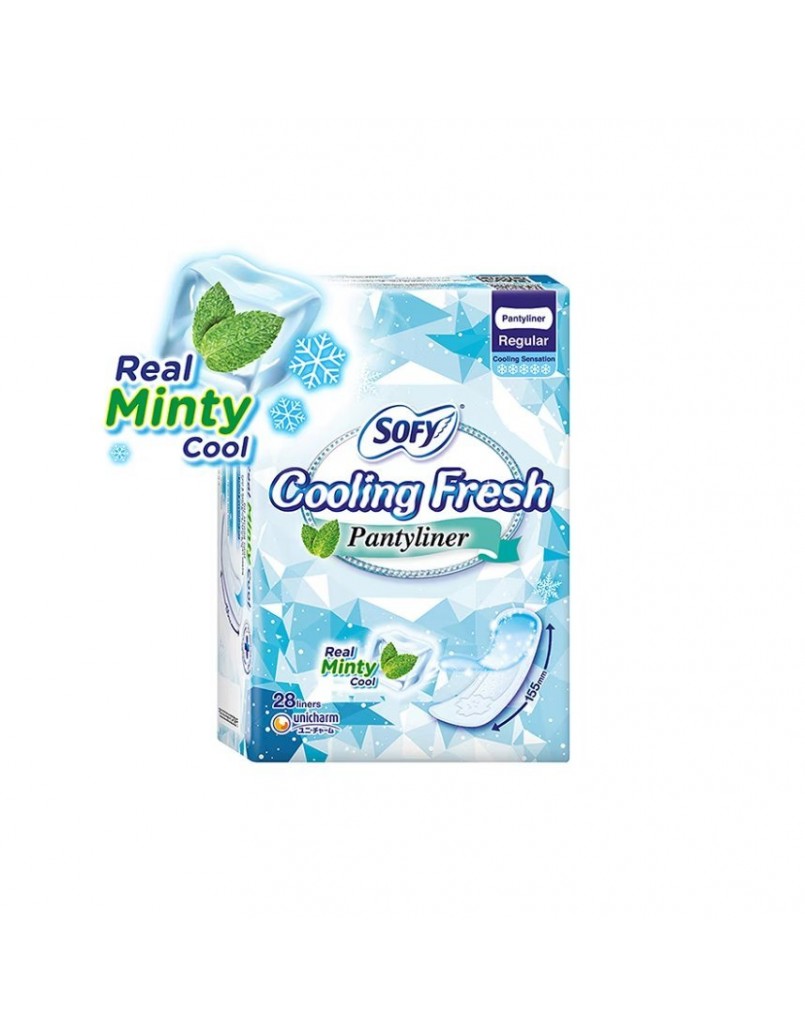 SOFY COOLING FRESH PANTYLINER 155MM 28'S