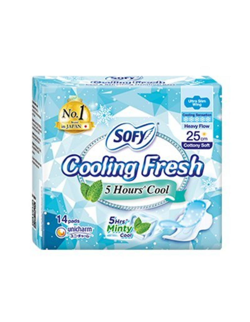 SOFY COOLING FRESH 25CM 14'S