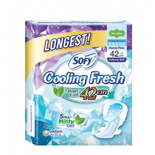 SOFY COOLING FRESH SLIM WING 42CM 6'S