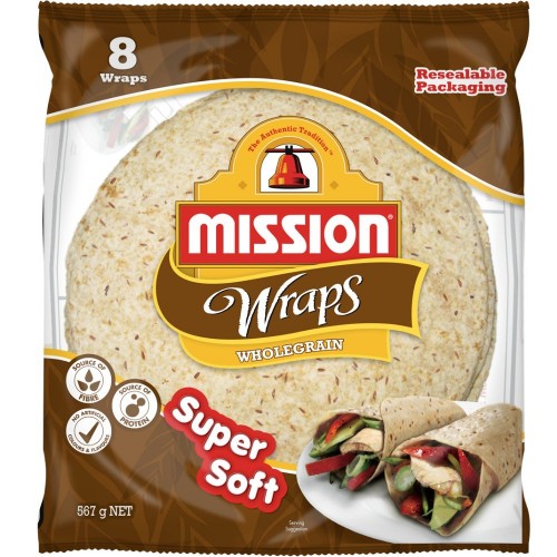 MISSION WRAPS WHOLEGRAIN 8PCS
