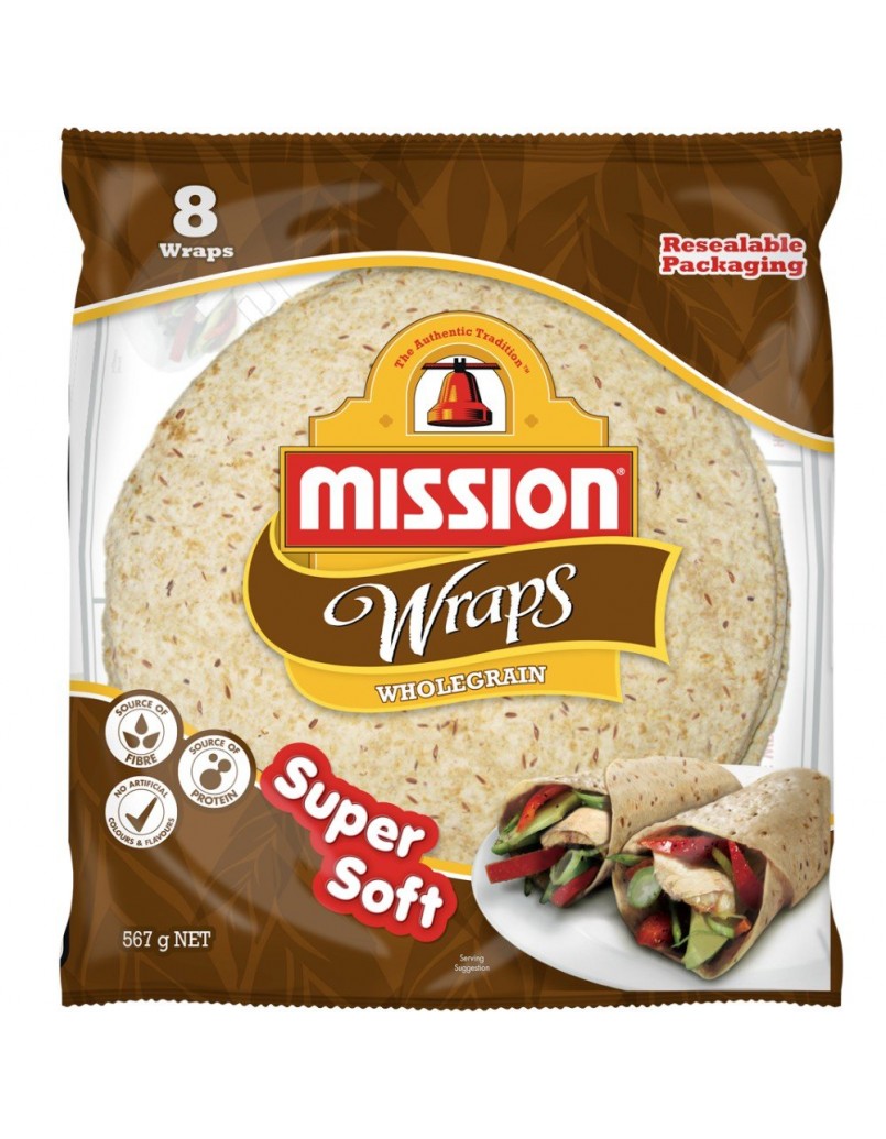 MISSION WRAPS WHOLEGRAIN 8PCS