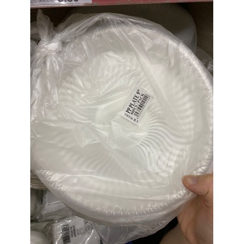 PAPER PLATE (PLASTIC) 9''  50PCS