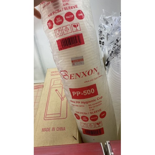 16OZ PP-500 PLASTIC CUP 100PCS