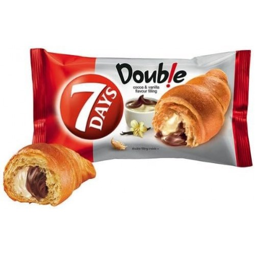 7DAYS DOUBLE CREAM CHOCO & VANILLA CROISSANT 62G