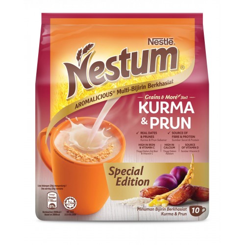 NESTUM 3IN1 KURMA&PRUNE 10 X30G