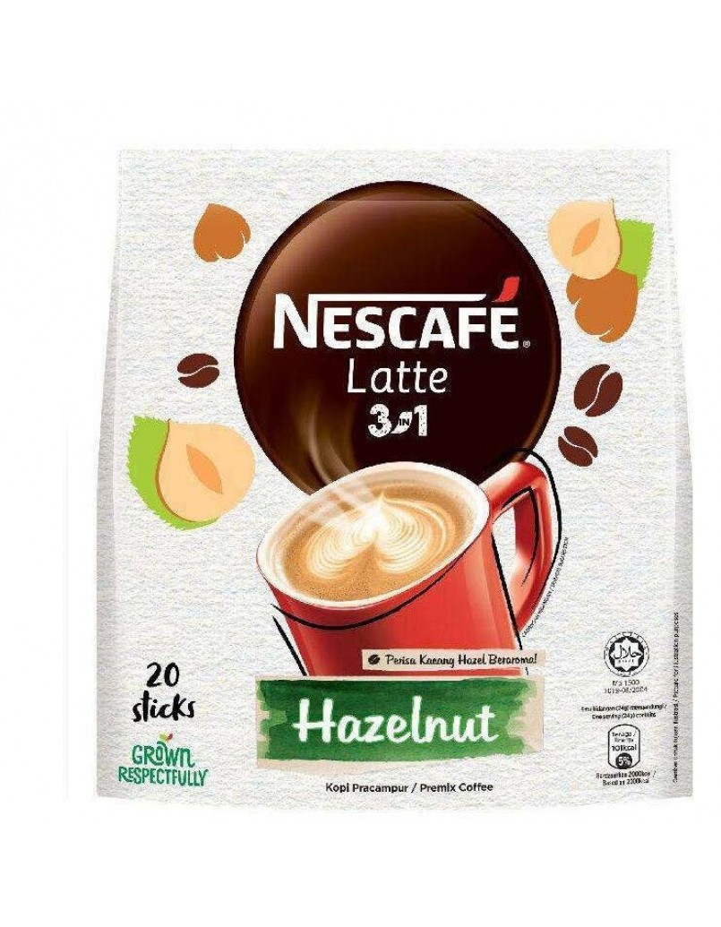 NESCAFE LATTE HAZELNUT 20 X24G