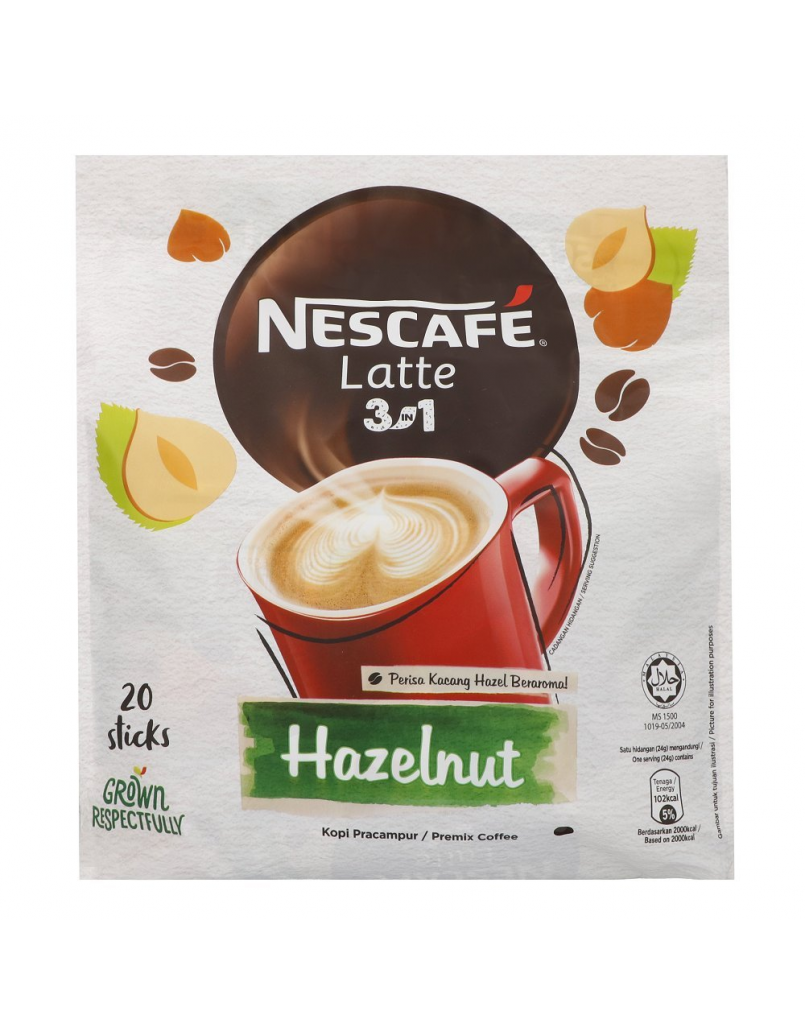 NESCAFE LATTE HAZELNUT 20 X24G