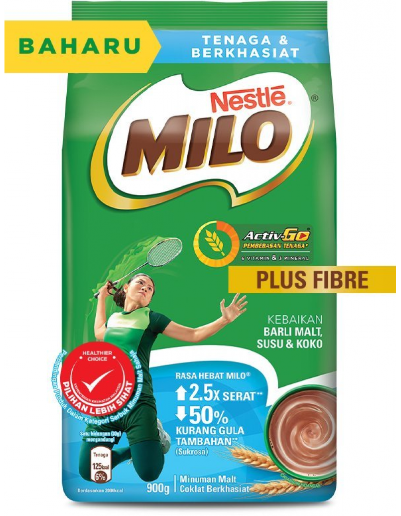 MILO PLUS FIBRE 900G