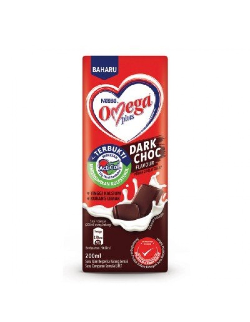 NESTLE OMEGA PLUS DARK CHOCO 200ML