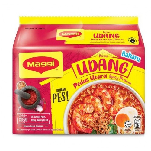 MAGGI PERISA UDANG PEDAS UTARA 5 X89G