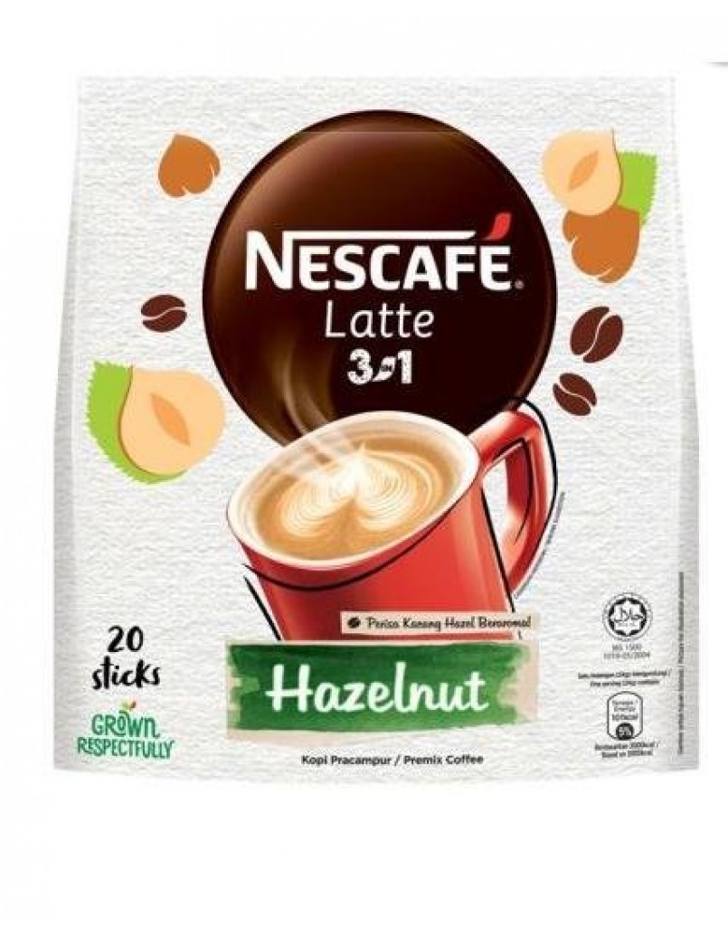 NESCAFE LATTE HAZELNUT 20 X24G