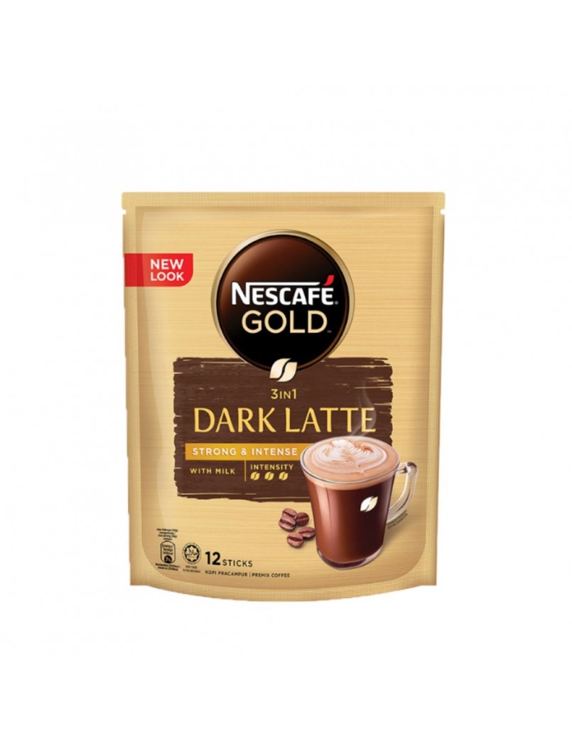 NESCAFE GOLD DARK LATTE 12+3 X34G