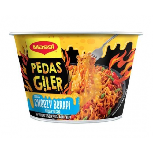MAGGI PEDAS GILER CHEESY BERAPI  BOWL 98G