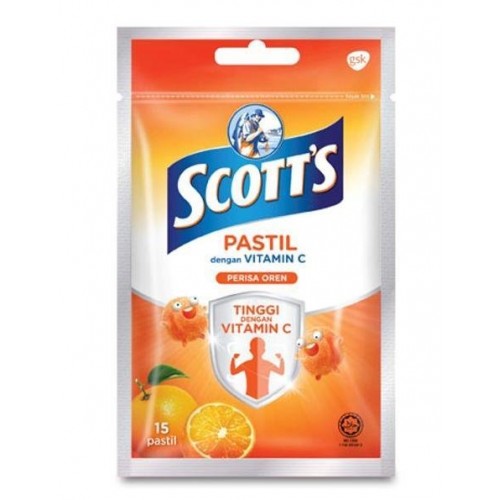 SCOTT'S VITAMIN C PASTIL ORANGE 15'S