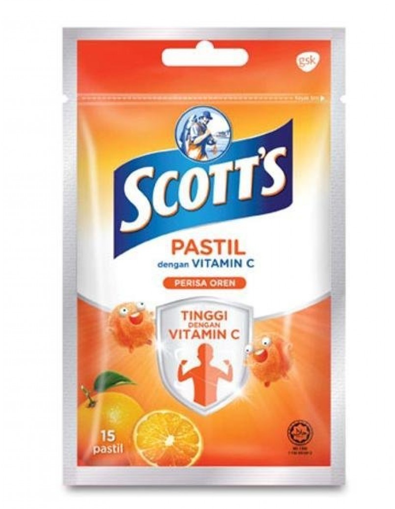 SCOTT'S VITAMIN C PASTIL ORANGE 15'S