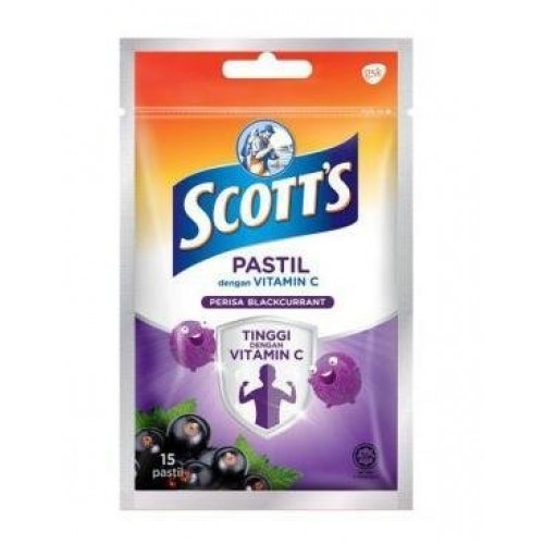 SCOTT'S VITAMIN C PASTIL BLACKCURRANT 15'S