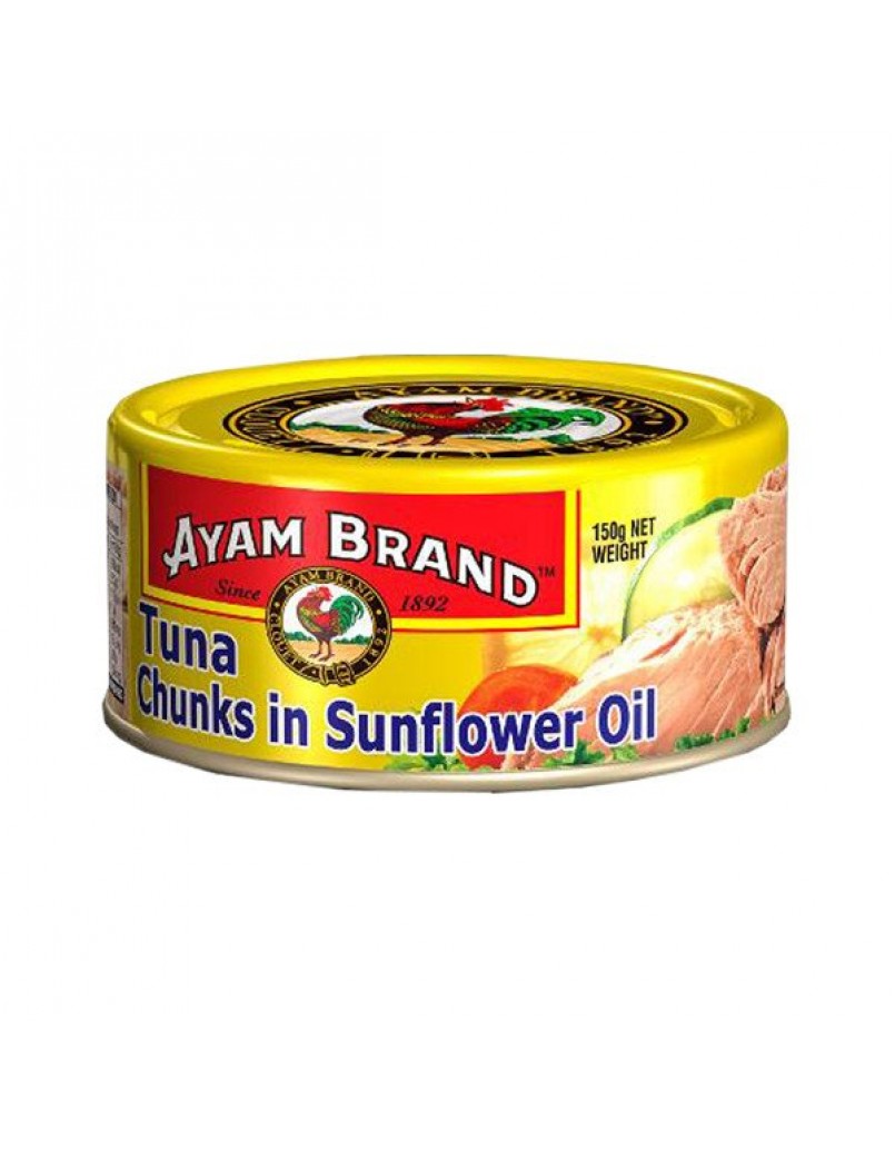 AYAM BRAND TUNA CHUNKS IN SUNFLOWER OIL 185G